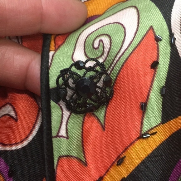 NWT 4 Victor Costa Blazer Beautiful Beads & Print - Picture 7 of 8